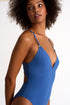 Thin Strap One-Piece - 42490-07-500 4 / 500 Jeans / 75% POLYAMIDE, 25% ELASTANE
